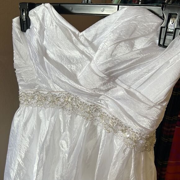 NWT Alfred Angelo Special Occasion Wedding Dress Short Strapless SEE VIDEO Gorg - Picture 4 of 8